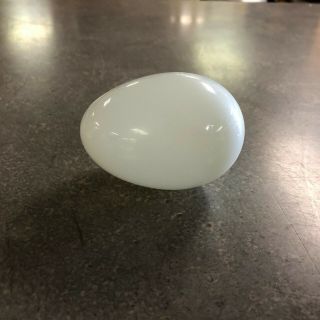 Antique Single Hand Blown Milk Glass Nesting Egg 3 "
