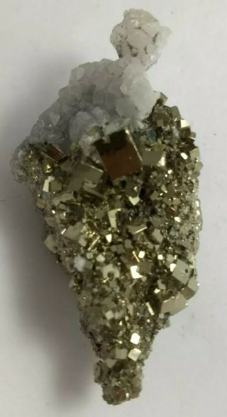 Gorgeous Pyrite Specimen,  Fools Gold,  Peru 100.  4 Grams With Fluorescent Calcite