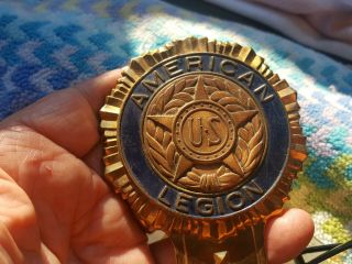 Vintage American Legion Radiator Emblem Badge License Plate Topper 2