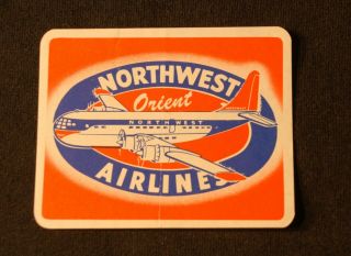Vintage 1950s Wheaties Cereal Airline Sticker - Northwest Orient Airlines