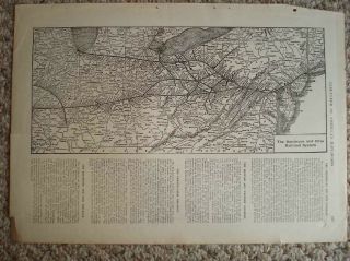 Antique Map Central Railroad Of Jersey Ohio,  Nr
