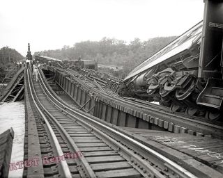 Photograph Of The 1933 Crescent Limited Train Wreck / Accident 8x10
