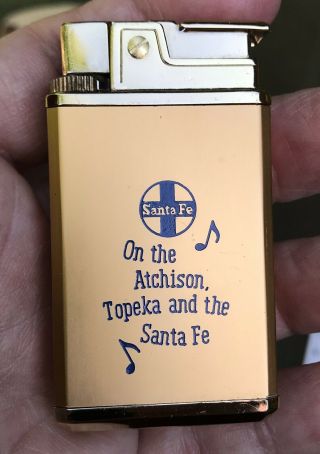 Vintage Santa Fe Railroad Musical Lighter - Royal - Great Shape &