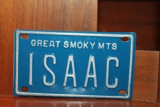 Vintage 1970s Tn Bicycle License Plate Great Smoky Mountains Mts Isaac