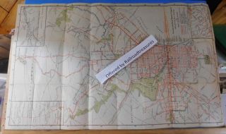 Map Philadelphia Rapid Transit Company 1927 Trolley Bus Routes Sight Seeing Plac