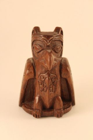 Carved Haida Thunderbird Crafted By Shamans British Columbia Folk Art Sculpture