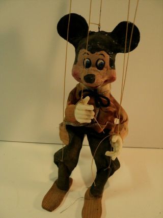 Antique Mickey Mouse Disney Marionette,  Puppet.  Very Old.