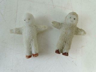 Antique Miniature Snowbaby Snowbabies Figurine Child Snow Suit Vintage X2 1.  75 " T