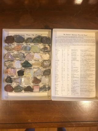 Vintage Set Of 35 " Specimens From The Desert " Minerals.  Humble Minerals