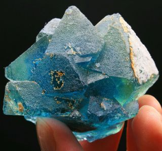 159g Rare Beauty Ladder - Like Blue Fluorite Crystal Mineral Specimen/china 612