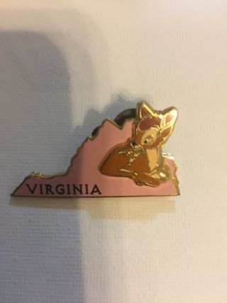 Disney Virginia 2002 United States Character Pin 3d Bambi Vintage Trading