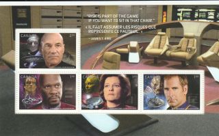 2017 Star Trek - Canada Post Prestige Booklet Sheet - 4 Captains Stamps