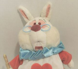 Disney Store Authentic Alice In Wonderland White Rabbit Bunny Plush 16”