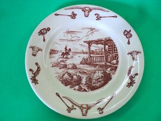 5 - 1/2 In Small Western Saucer Dish Cowboy Longhorn Brands Spurs