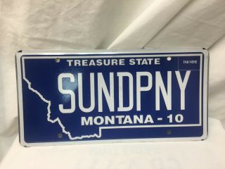 2010 Montana Vanity License Plate Sundpny (sunday Pony)