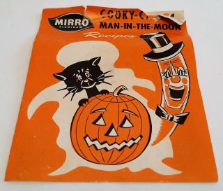 Vintage Mirro Halloween Cookie Cutters Instruction Sheet Only Man - In - The - Moon