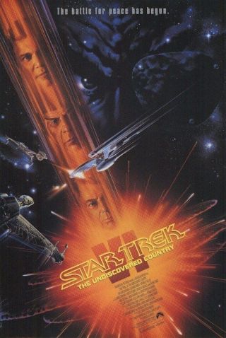 Star Trek Vi Undiscovered Country 24x36 One Sheet Movie Poster