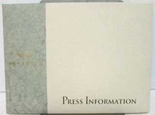 1994 Infiniti Press Kit Media Release J30 G20 Q45t Specs Photos Auto Show Packet