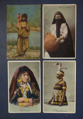 4 X Old Postcards Of Ethnographic Egyptian Subjects