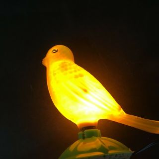Vintage C6 Figural Christmas Light Bulb Yellow Bird - And