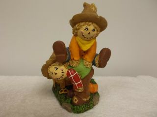 Yankee Candle Scarecrow Jumping Fall Harvest Halloween Votive Holder