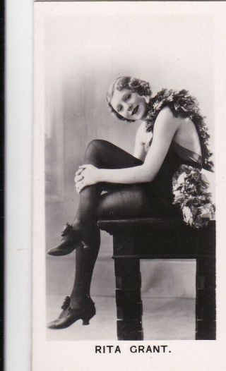 Rita Grant - R J Lea/jrs " Girls From Shows " Pin - Up/cheesecake 1935 Cig Card