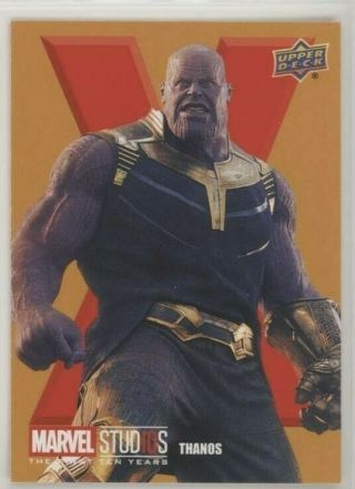 2019 Ud Marvel Studios The First Ten Years Roman Numerals X Rn89 Thanos Ssp