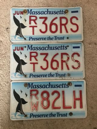 3 Massachusetts “preserve The Trust” License Plates
