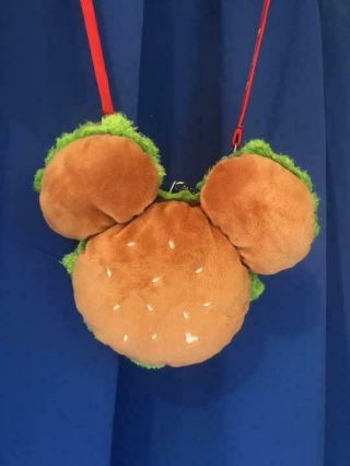 Tokyo Disney Resort Mickey Hamburger Plush Pass Case Coin Purse Holder Bag