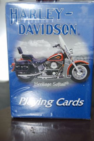 Harley Davidson 2 Decks Playing Cards (Springer & Heritage Softail) in Tin, 5