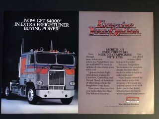 Freightliner Coe 2 Page Print Ad - Vintage 1982