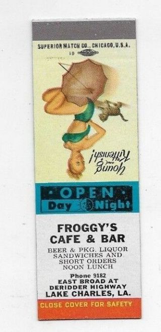 Vintage Matchbook Cover Froggy 