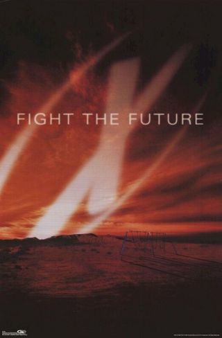 X - Files Fight The Future Style C Orange 23x35 One Sheet Movie Poster