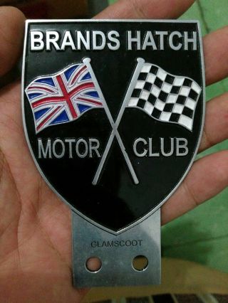 Vintage Car Mascot Badge Brands Hatch Motor Club Bhmc Classic Circuit Indy Kent