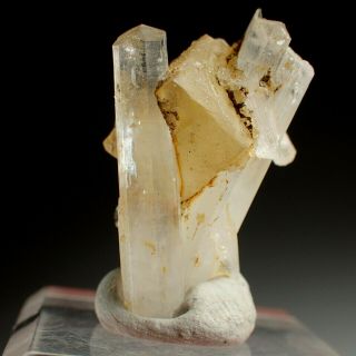 Natrolite Crystals In Calcite Rare Techlovice,  Czech Republic