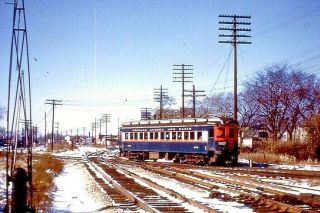 Chicago,  Aurora & Elgin Railway,  428,  Dt/de/rr Interurban Dup 35mm Color Slide