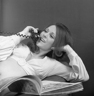 1960s Fred Enke Negative,  Gorgeous Pin - Up Girl Mary Jane On Telephone,  T239455