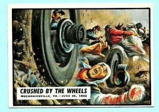 1962 Topps Civil War News Set Break 23 Crushed By Wheels Nm