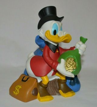 Disney Uncle Scrooge Rubber Bank Green Blue Money Bags Rare Vintage