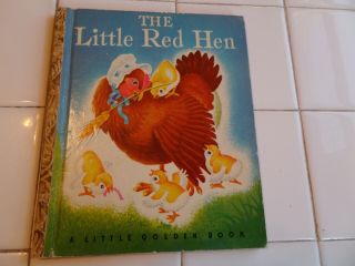 The Little Red Hen,  A Little Golden Book,  1942 (vintage Brown Binding)