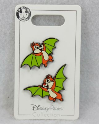 Disney Parks Halloween 2018 Pin Chip Dale Bat Wings Vampires