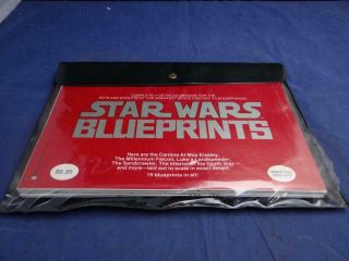 Vintage 1st Edition 1977 The Star Wars Blueprints In Custom Pouch