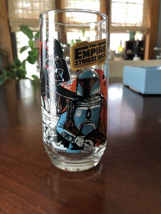 Vtg Star Wars - Darth Vader The Empire Strikes Back 1980 Burger King Glass Euvc