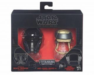 Star Wars Diecast Titanium Black Series Helmet 06 Death Trooper Rebel Commando