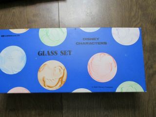 Walt Disney World DISNEY CHARACTER GLASS SET 5 MICKEY MINNIE DONALD GOOFY PLUTO 7