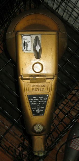 Vintage Duncan 2 Hour Coin Operated Parking Meter 1c 5c 10c.