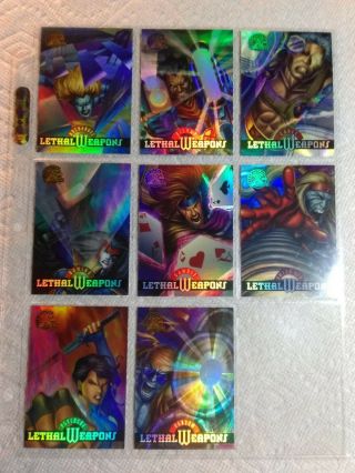 1995 Marvel Fleer Ultra X - Men Chromium Trading Card Set Lethal Weapons 8/9 M/nm