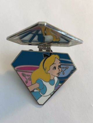 Diamond Celebration 60th Annual Passholder Alice And Wonderland Disney Pin (b5)