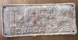 1935 Nevada Truck License Plate Nv Project Plate T - 6534
