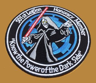 Star Wars Emperor Power Of Dark Side 501st Embroidered Iron On Patch